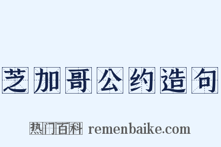 芝加哥公约造句是什么意思的图片